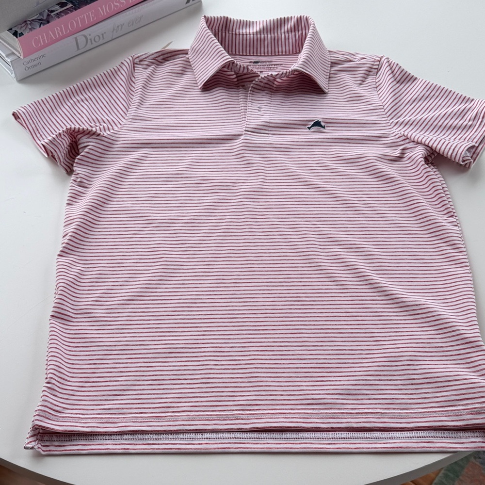 Vineyard Vines Red & White Striped Polo